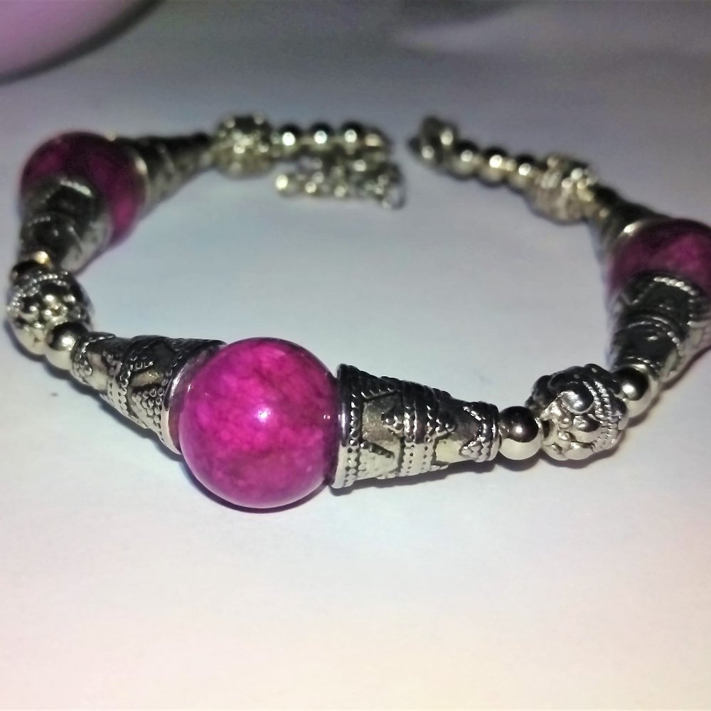 Set - Gift Box and Died Turquoise Bracelet